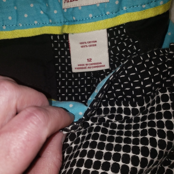 Merona size 12 Black and white shorts - Picture 4 of 4